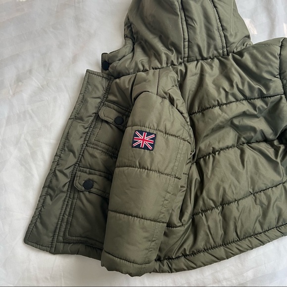 Ben Sherman Boys Winter Coat, Olive Green, Size 12 Months - Picture 4 of 7
